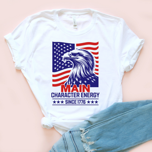 Bald Eagle Main Character Energy Unisex Tee