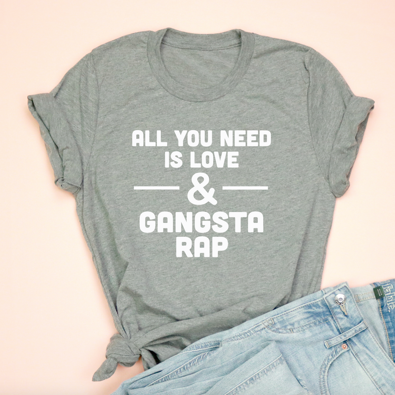 All You Need Is Love And Gangsta Rap Unisex Jersey Tee – Saturday