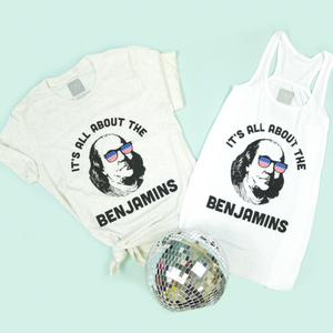 All About The Benjamins Adult Women's Racerback Tank