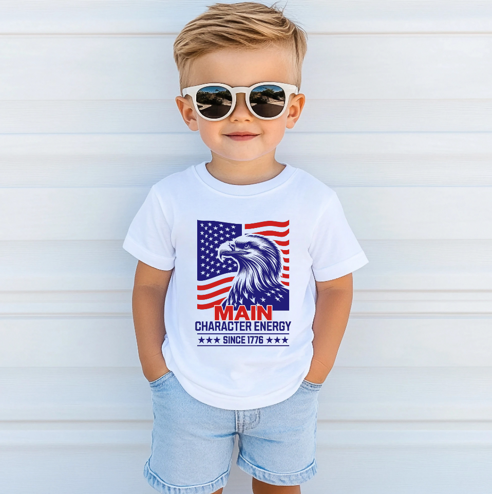 Kids Bald Eagle Main Character Energy