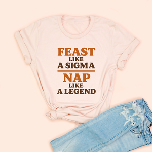 Feast Like A Sigma Unisex Jersey  Tee