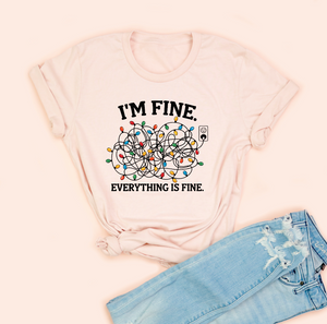 Everything is Fine Christmas Unisex Jersey Tee