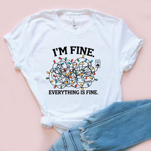 Everything is Fine Christmas Unisex Jersey Tee