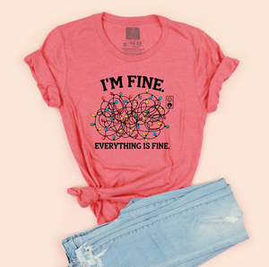 Everything is Fine Christmas Unisex Jersey Tee