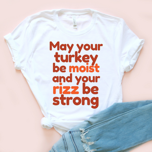 Moist Turkey Rizz Adult Unisex Tee