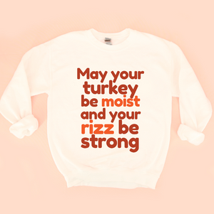 Moist Turkey Rizz Adult Sweatshirt