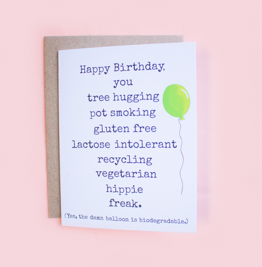 Hippie Freak Birthday Card