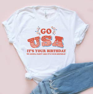 Go USA Birthday Unisex Tee