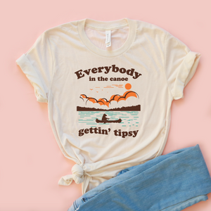 Everybody In The Canoe Getting Tipsy Unisex Jersey Tee