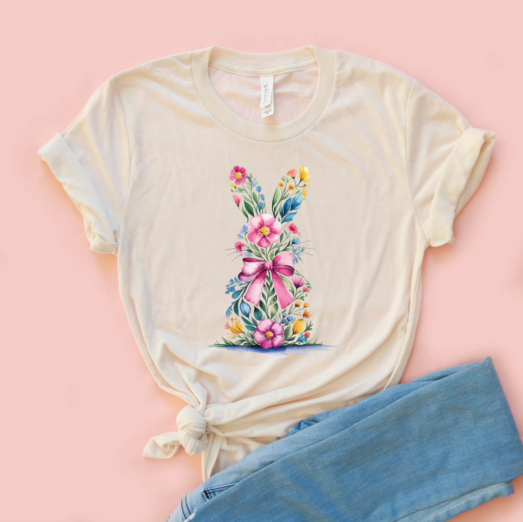 Floral Bunny Unisex Tee