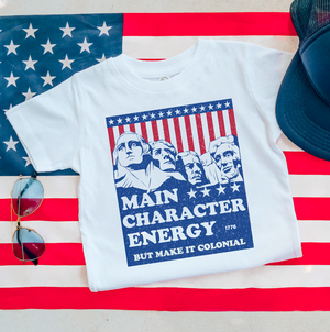 Kids Main Character Energy Colonial Tee