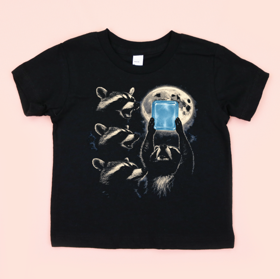 Kids Raccoon Squishy Tee