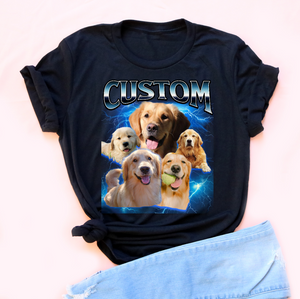 Custom Person or Pet Tee – Add Your Own Photos + Name!