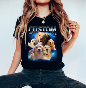Custom Person or Pet Tee – Add Your Own Photos + Name!
