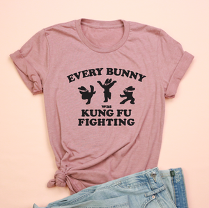 Every Bunny Was Kung Fu Fighting Unisex Tee
