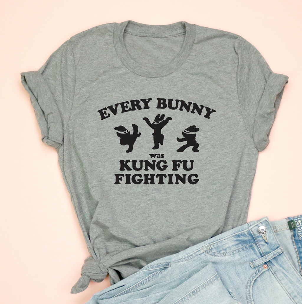 Every Bunny Was Kung Fu Fighting Unisex Tee