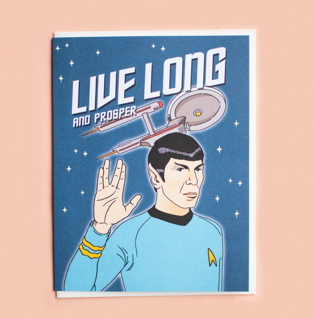 Live Long and Prosper Star Trek Birthday Card