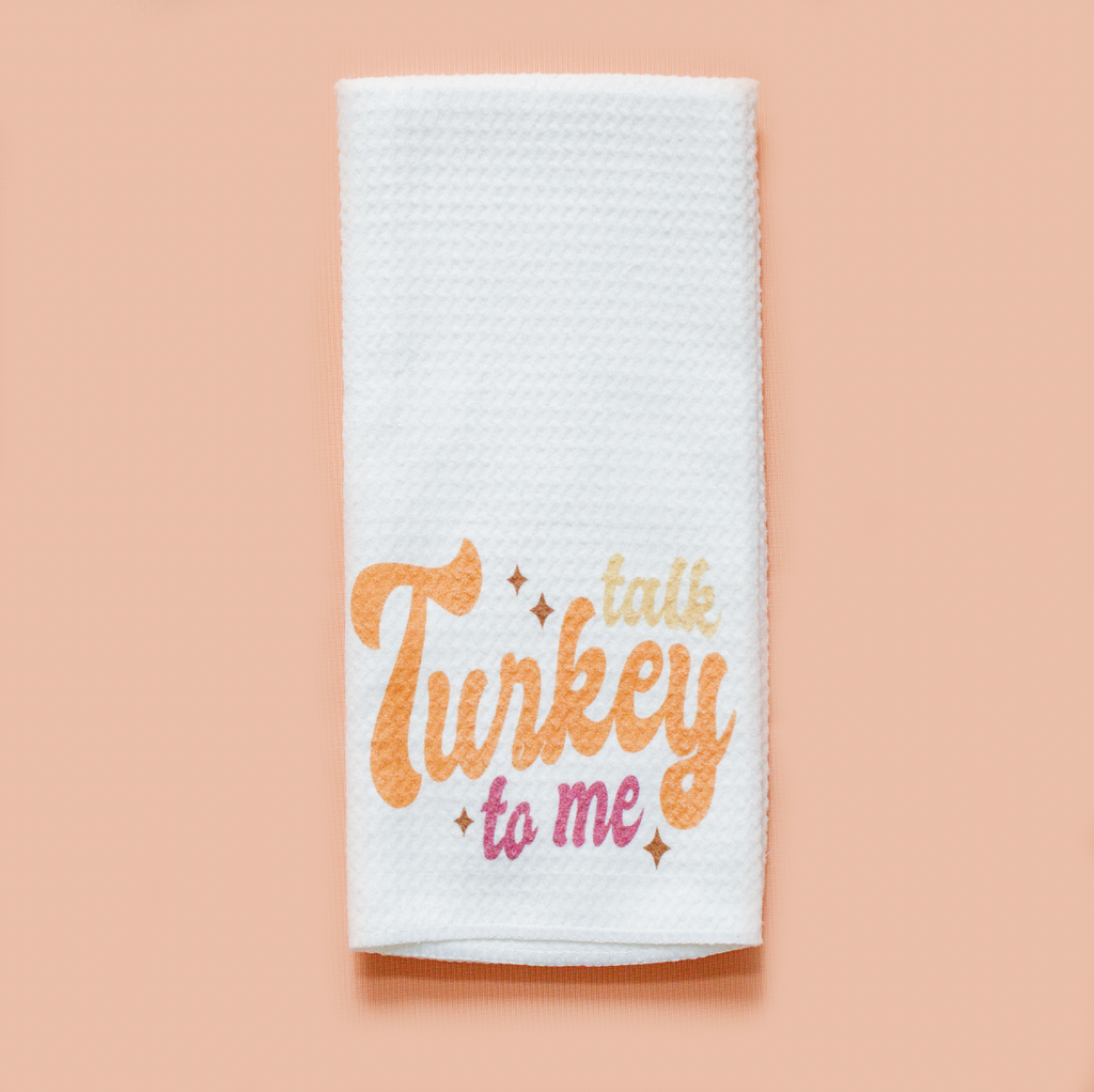 Talk Turkey To Me Waffle Kitchen Towel