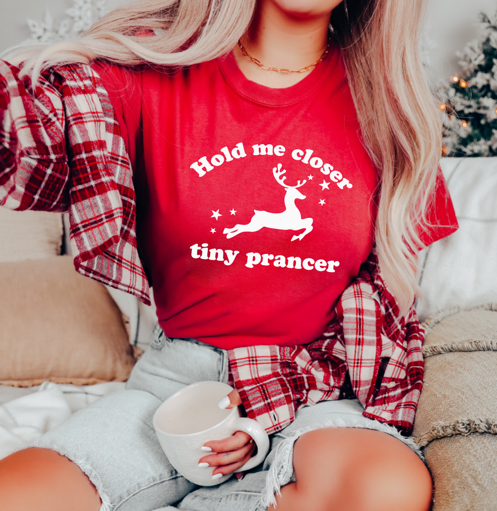Hold Me Closer Tiny Prancer Christmas Tee