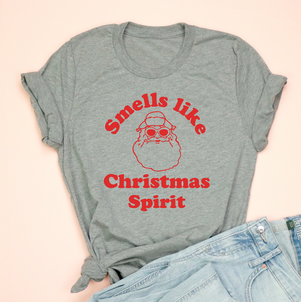 Smells Like Christmas Spirit Christmas Tee