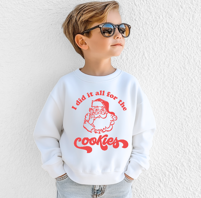 I did it all for the cookies KIDS Sweatshirt