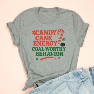 Candy Cane Energy Christmas Tee