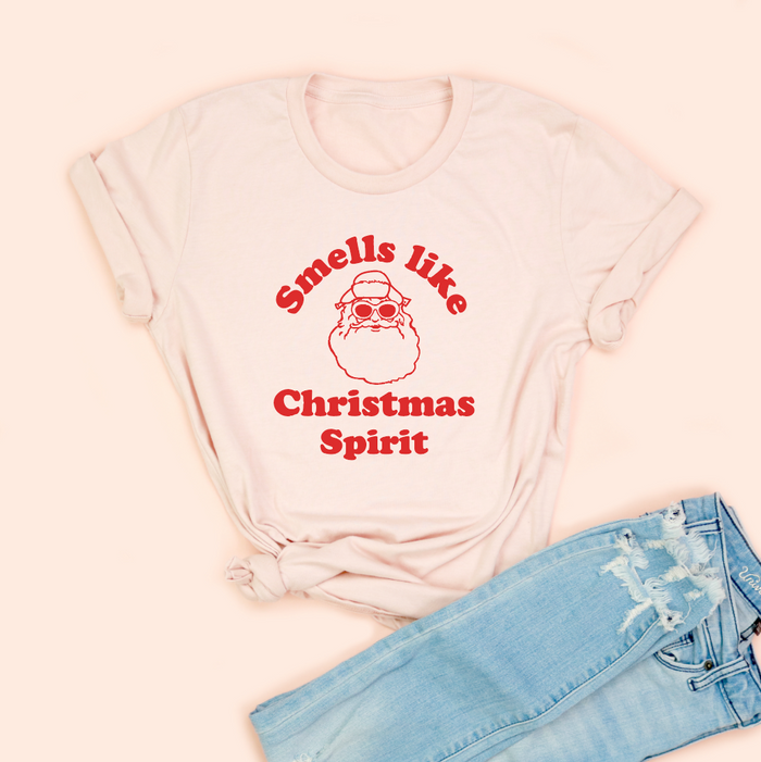 Smells Like Christmas Spirit Christmas Tee