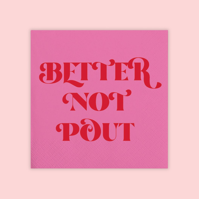 Better Not Pout Beverage Napkins