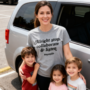Alright Stop, Collaborate And Listen Mom Life Unisex Jersey Tee