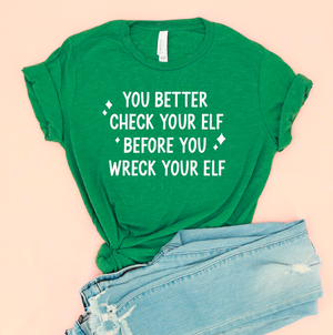 Check Your Elf Adult Unisex Tee