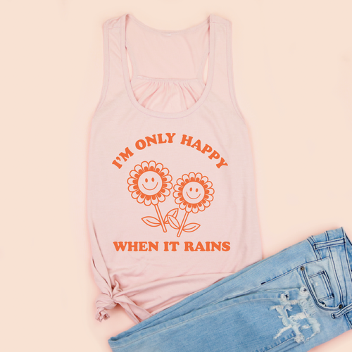 I'm Only Happy When It Rains Women's Racerback Tank