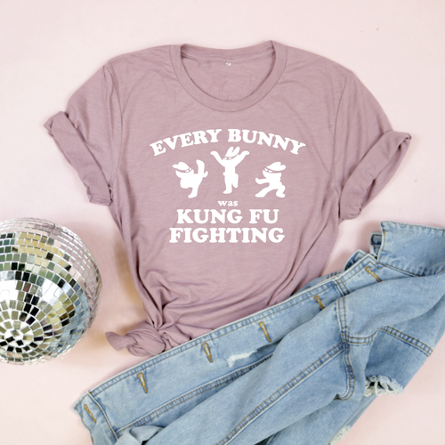 Every Bunny Was Kung Fu Fighting Adult Unisex Tee