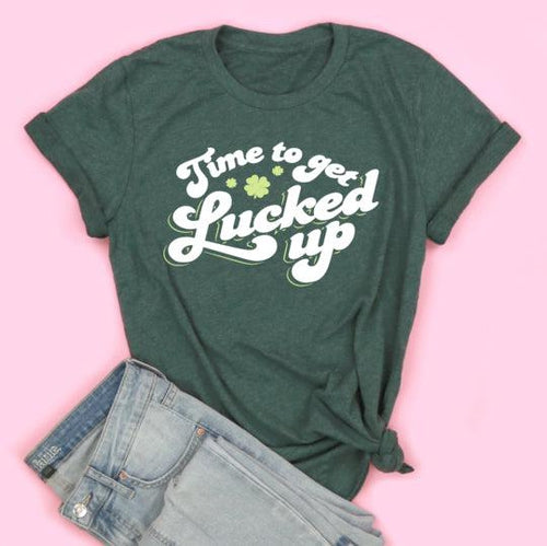 Time To Get Lucked Up Adult Unisex Tee