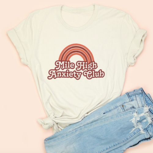 Mile High Anxiety Adult Unisex Tee - 1 XS left