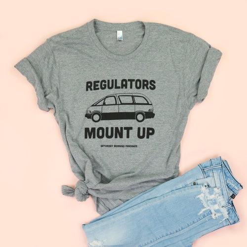Regulators Mount Up Minivan Adult Unisex Tee Saturday Morning Pancakes