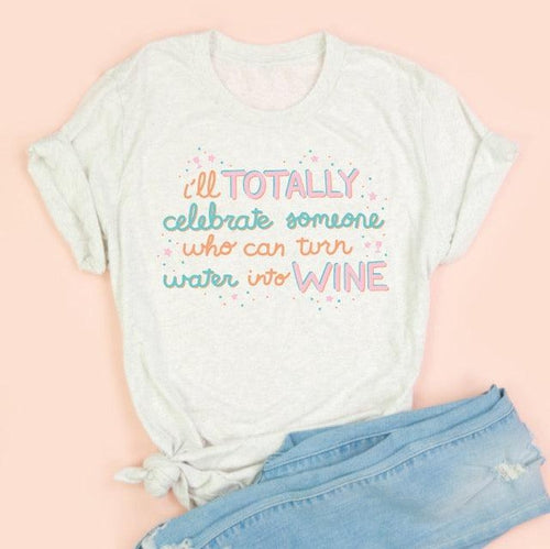 Water Into Wine Adult Unisex Tee - XS only