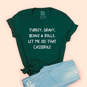 Let Me See That Casserole Adult Unisex V-Neck Tee