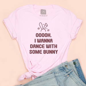 I Wanna Dance with Some Bunny Adult Unisex Tee