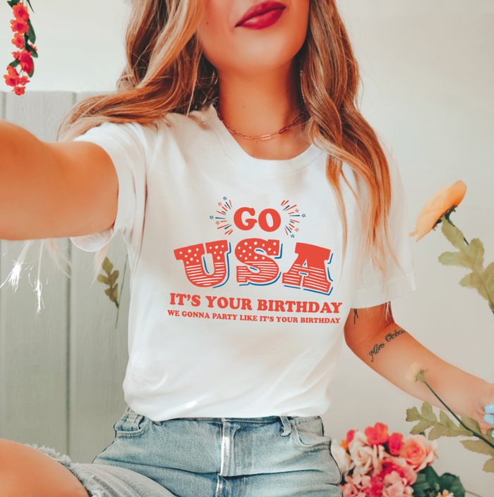 Go USA (it's your birthday) Adult Unisex Tee