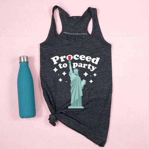 Proceed to Party Women's Flowy Racerback Tank