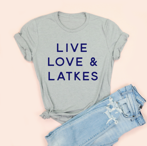 Live Love & Latkes Adult Unisex Tee